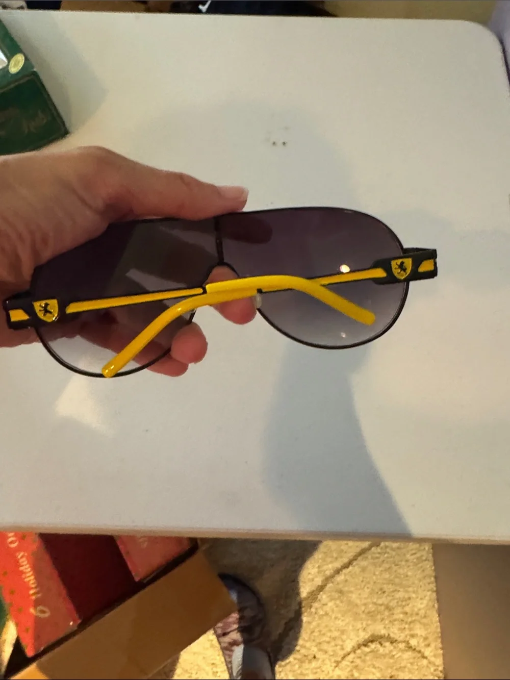 Men’s Black Shield Sunglasses with Gradient Lenses